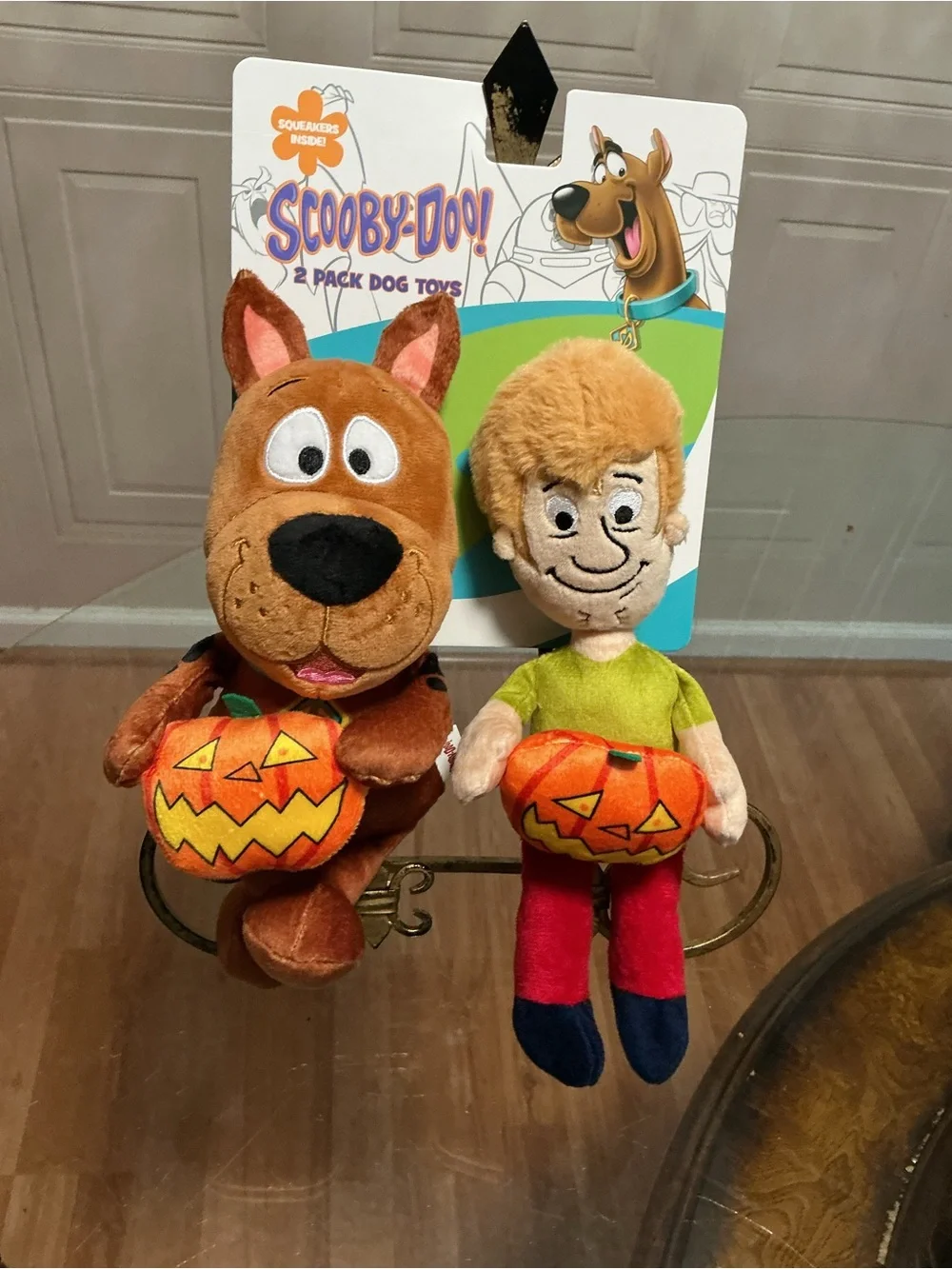 Brand New Set Of 2 Scooby Doo 10”& Shaggy 11”Halloween  With Clinker & Squeaker